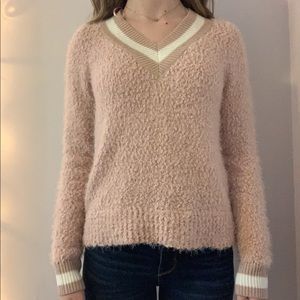 Fuzzy pink sweater